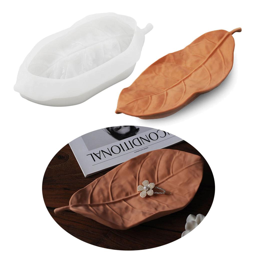 Jewelry Tray Molds Silicone Resin Moulds Leaf Shaped Jewelry Dish Molds Silicone Material for Epoxy Resin Casting Tray