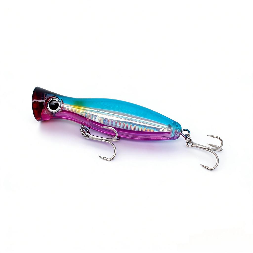 13cm 43g Sea Fishing Wave Crawler Lure with Reinforced Hooks and Polished Laser-Stamped Body, In Exquisite Packaging