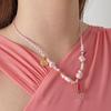 18k Gold Electroplated Clavicle Chain Necklace with Starfish and Small Fish Pendant