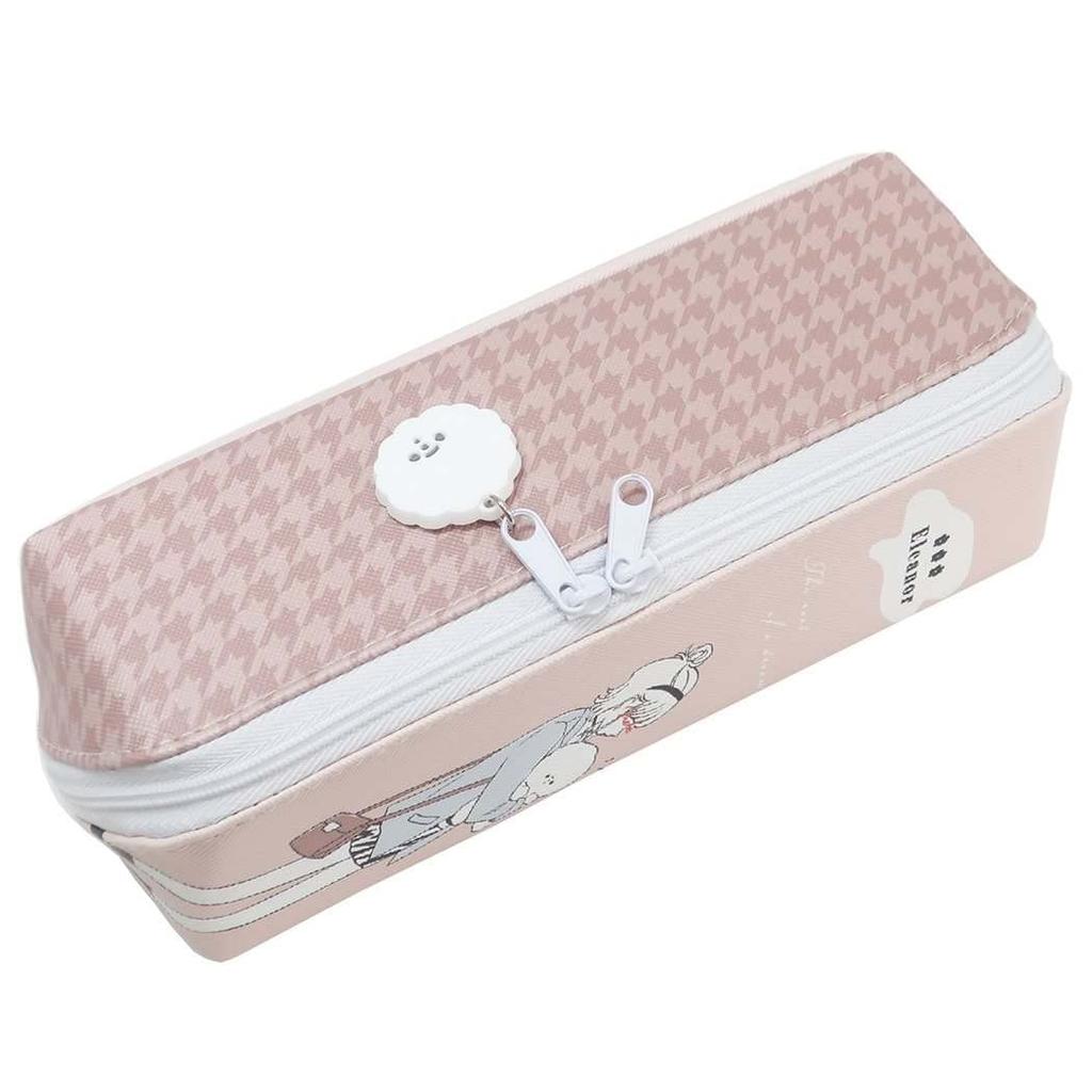 Kamio Japan Pencil Case Pen LIKE Pattern New School [Turn-Open Case] Ulzzang/Houndstooth