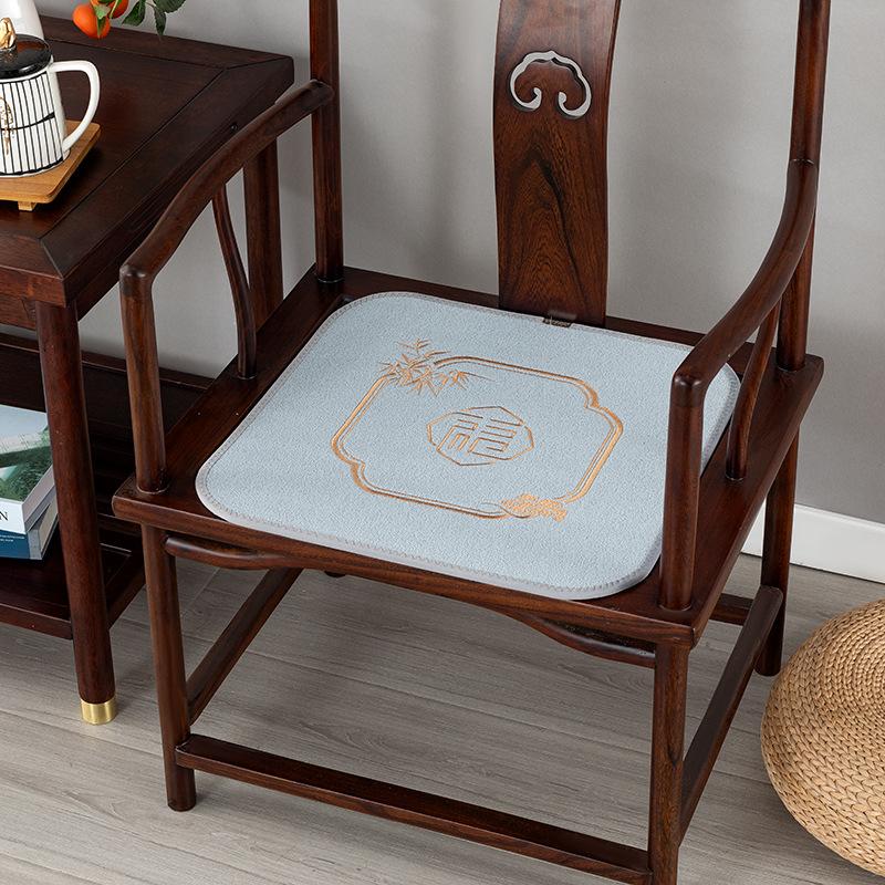 Chinese Style Seat Cushion Mahogany Sofa Seat Cushion Backrest Cushion High-end Tea Chair Waist Cushion Thickened Seat Cushion Chair Cushion