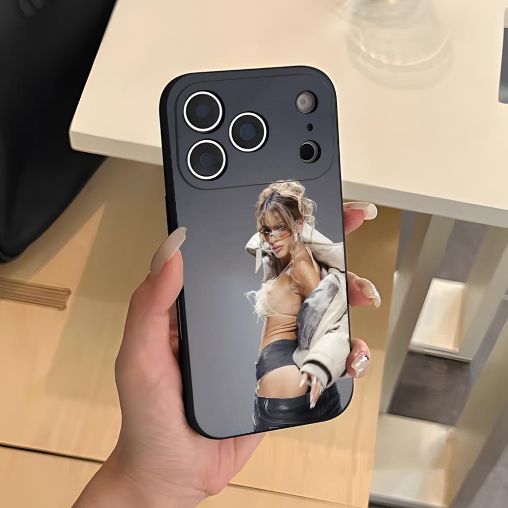 Singer T-TINI M-Martina Phone Case For IPhone 17 Air 16 E Pro Max 15 14 13 Mini 12 Pro 11 Max Plus Black Soft Shell