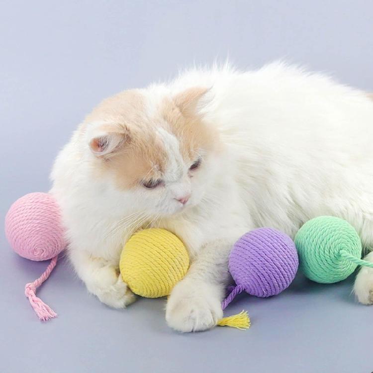 Sisal Balls Cat Toy Cat Interactive Toy Cat Scratcher Toy Balls Kitten Balls Toy