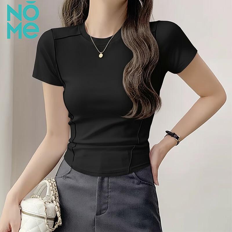 NOMe Women's Arc Hem Short Sleeve Top