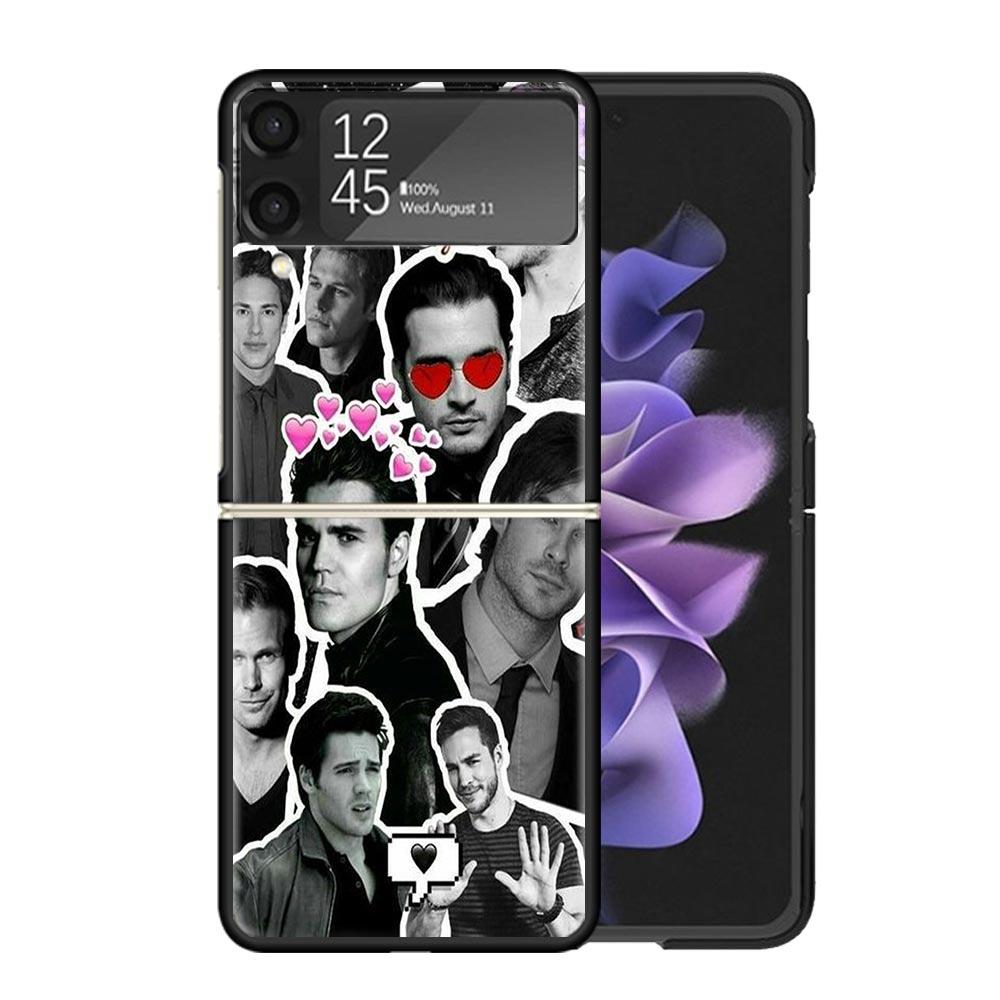 The Vampire Diaries Salvatore Clear Phone Case For Samsung Z Flip 7 6 5 4 3 Galaxy ZFlip7 ZFlip6 ZFlip5 ZFlip4 ZFlip3 5G Print C
