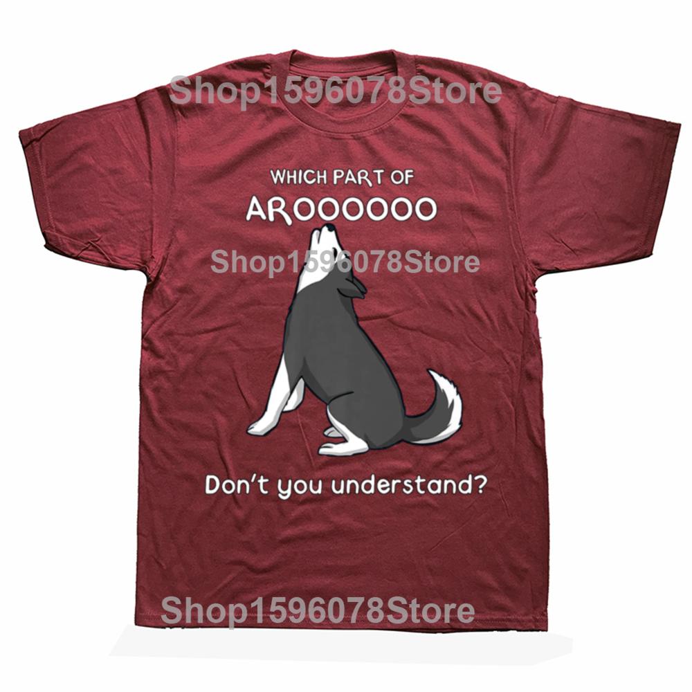 Siberian Husky für Männer Frauen Welpenhund Huskies Liebhaber T-Shirts Grafik Baumwolle Streetwear Kurzarm Geburtstagsgeschenke T-Shirt