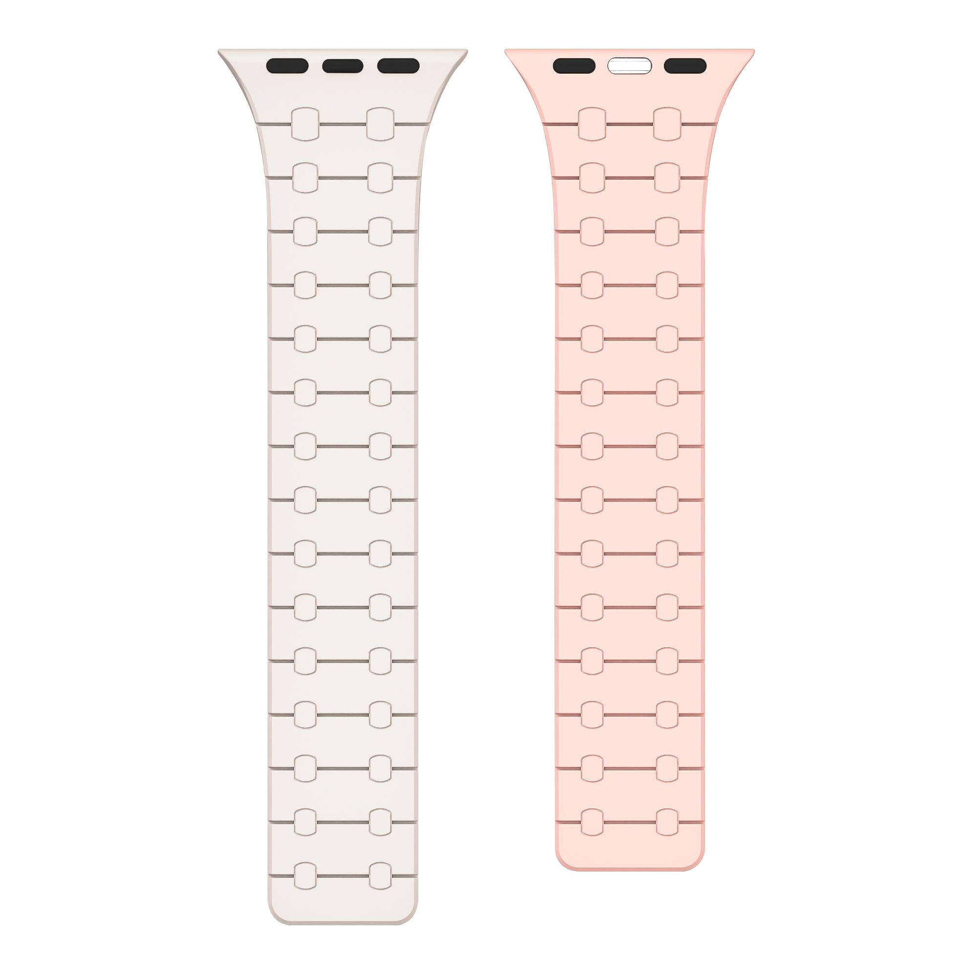 

KALEBOL KLB-CXGJ-002 Magnetic Silicone Band For Apple Watch Series 10 42mm/9 8 7 41mm/SE (2022) SE (2023) SE 6 5 4 40mm/3 2 1 38mm Grey+Blue