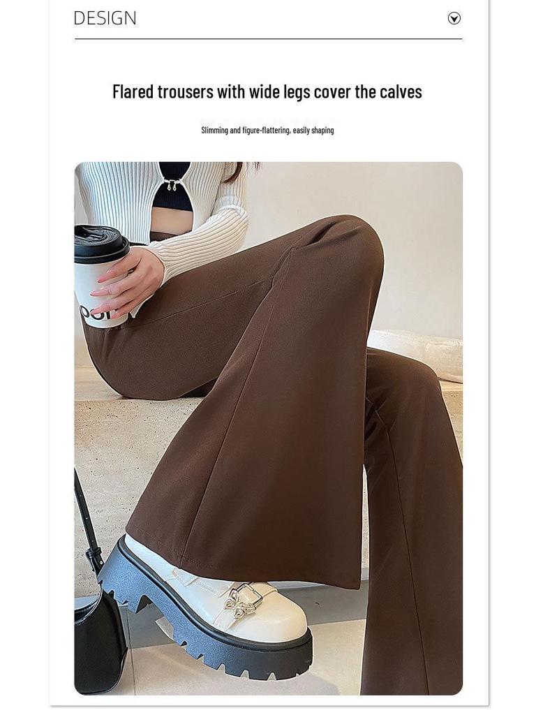 Women's High Waist Black Flare Suit Pants