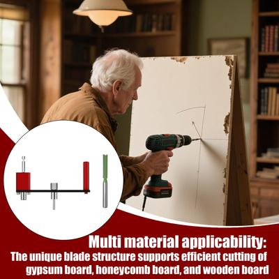 Adjustable Gypsum Board Hole Cutter Adjustable Drywall Ceiling Tile Cutting Tool Precise Hole Drilling Tool Plasterboard Punch
