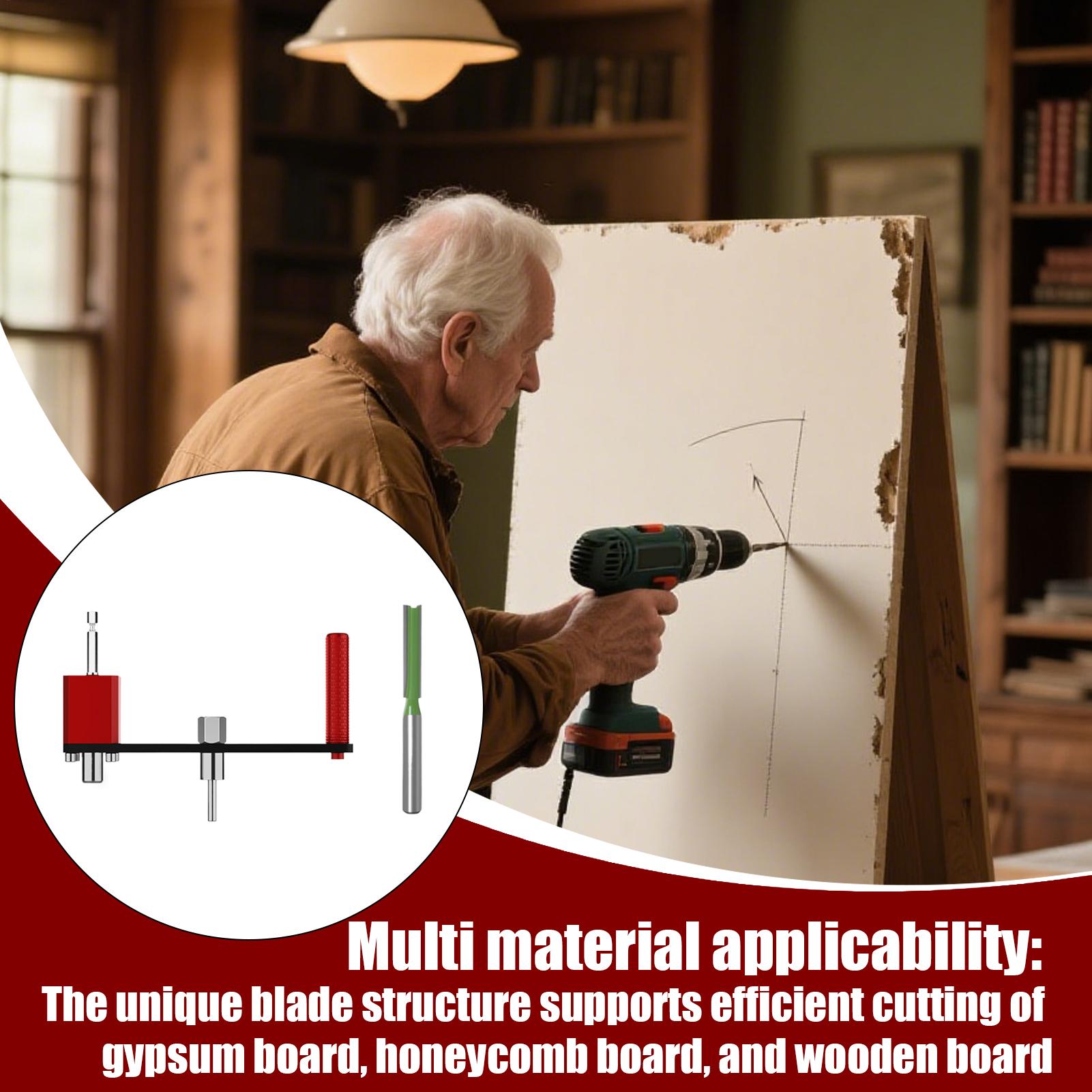 

Регулируемый резак для отверстий в гипсокартоне, регулируемый инструмент для резки гипсокартона, потолочной плитки, инструмент для точного сверления отверстий, пробойник для гипсокартона CHINA