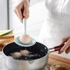 Blue Silicone Cooking Utensils Set Non-Stick Spatula Soup Spoon Eggbeater Food Clip Natural Wood Handle with Storage Box Kitchen Tools