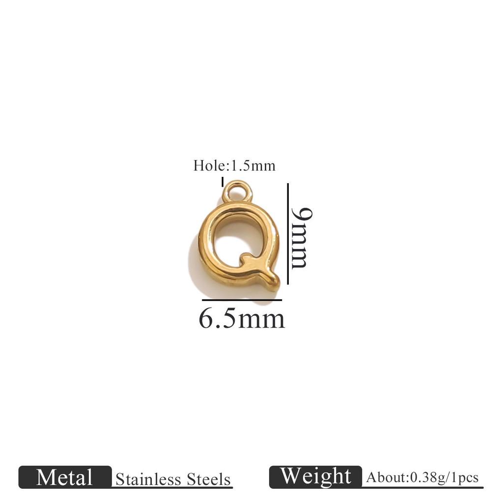 Yori 10pcs/lot Stainless Steel 26 Letters A-Z Mini Ring Letters Diy Handmade Jewelry Making Accessories Wholesale