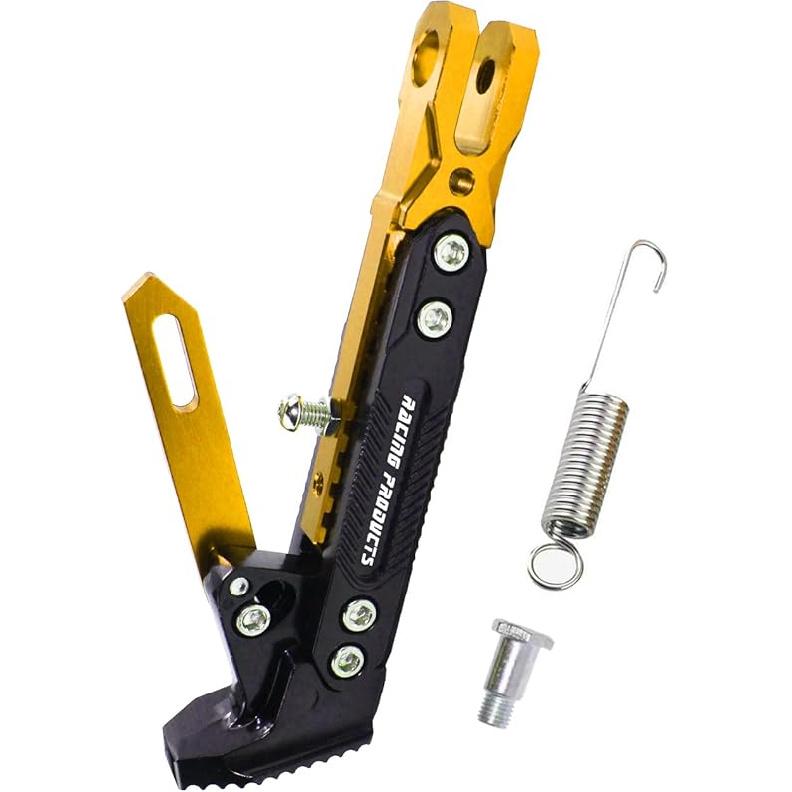 Universal Motorcycle Kickstand Accessories Motor Scooter Modified CNC Aluminum Alloy Adjustable Tripod Holder Kickstand Foot Side Support Stand Motor