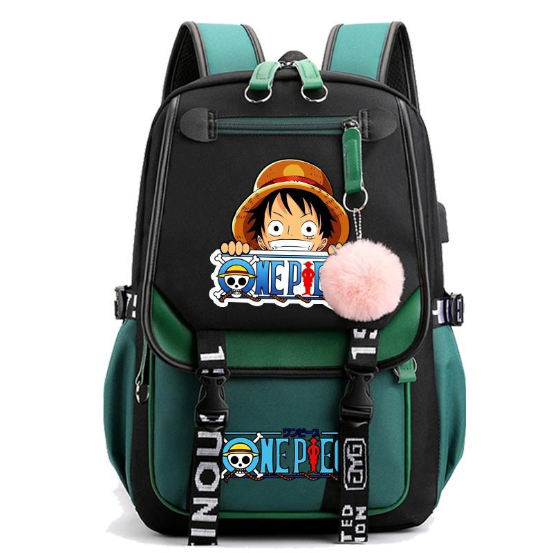 

Аніме One Piece Рюкзак для жінок Полотняна сумка для ноутбука Назад до школи Ранець для дівчинки-підлітка Шкільний портфель Жіноча дорожня сумка Mochila