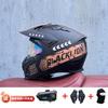 Full Face Motorcycle Helmet With Detachable Bluetooth Module ABS Shell Unisex All Season Retro Style