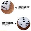 A1A2 18Pcs 16mm White Acrylic Right Angled Dices Game Props Toy for Kids Mathematical Symbol Game Dices Kids Teaching Tool