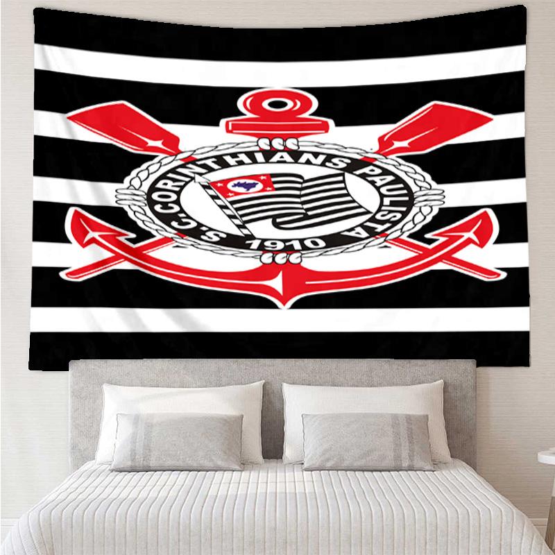 Fußballverein Emblem Wandteppich zum Aufhängen für Schlafzimmer, Wohnzimmer, Spielzimmer, Dekorationskunstzimmer Wandteppich Feiertags- und Geburtstagsgeschenke
