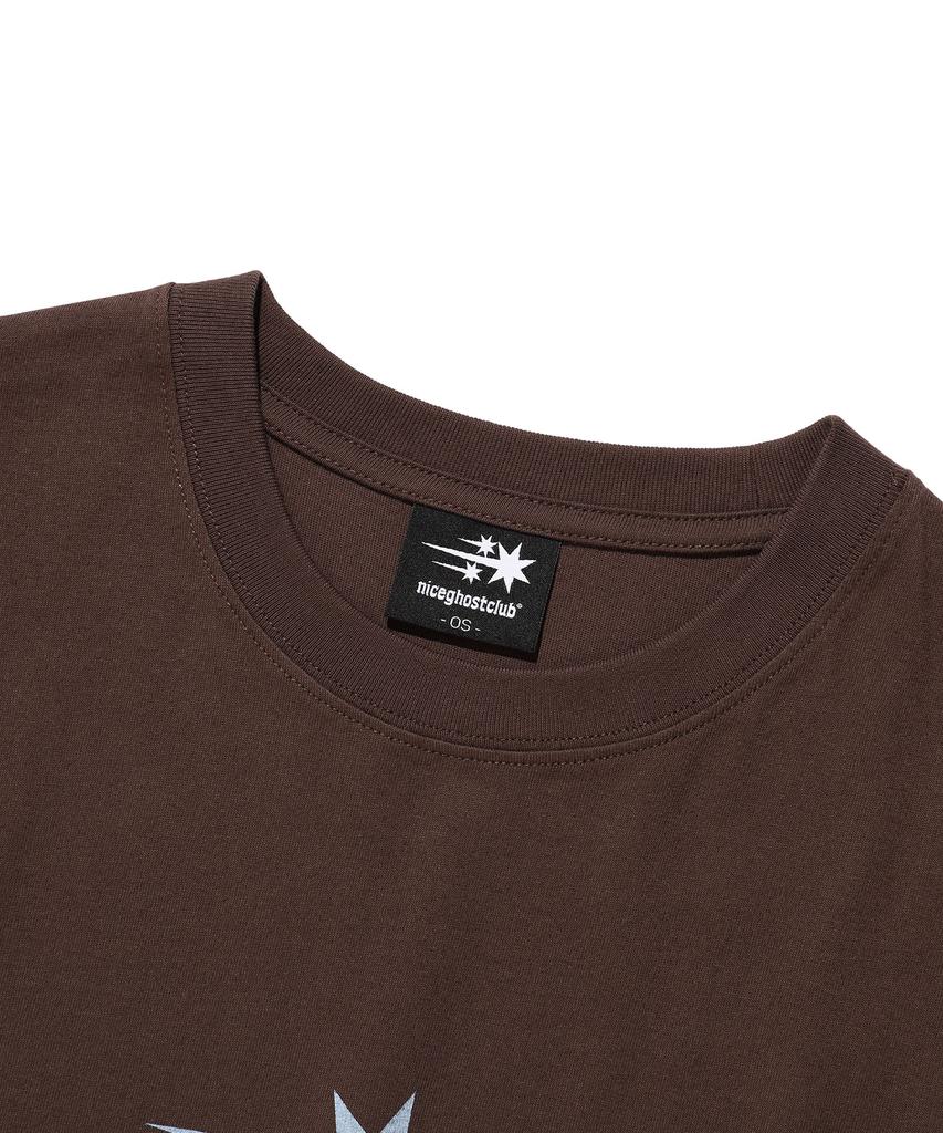NICEGHOSTCLUB 3Star Big Crop Tee_Brown(Ng2Gmft531A)