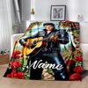 Rock 'n' Roll Legend Roses Personalized Text Blanket Gift Personalized Blanket Ultra-Soft for Home Decor Nap Livingroom Picnics for All Occasions