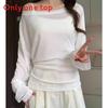 Womens Summer Long Sleeve T Shirt With Tie Waist And Sun Protection For Casual Wear