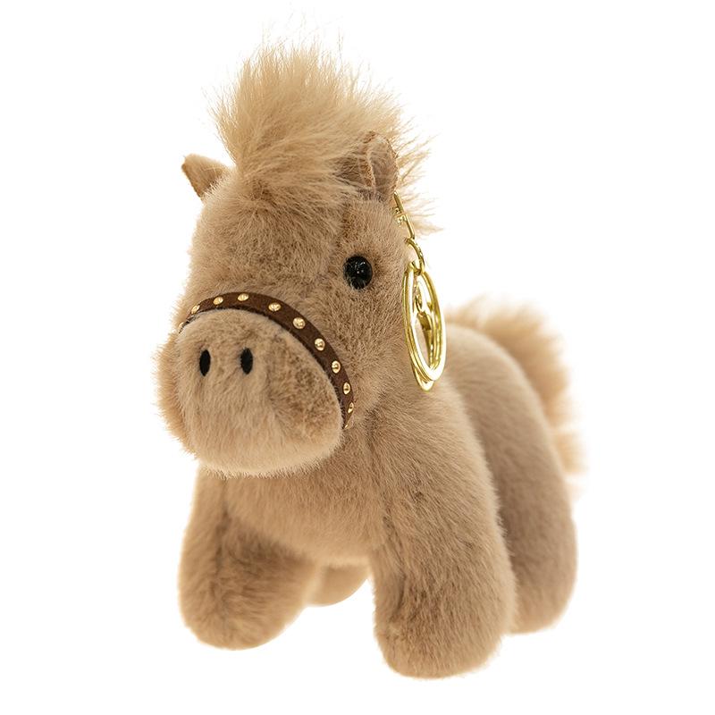 Cute Little Horse Plush Pendant - Year of the Horse Zodiac Keychain Ornament Gift