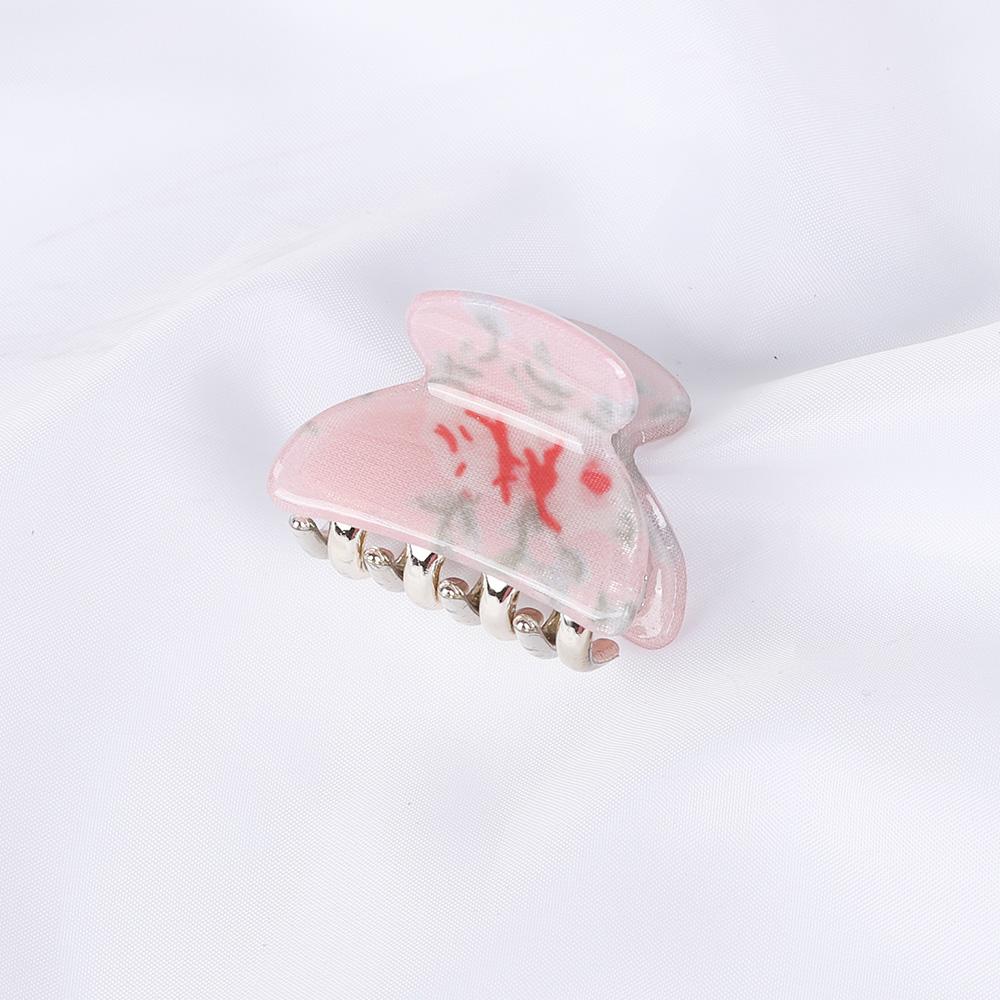 Acrylic Floral Sweet Small Hair Claw Clips Women Girls Plastic Print Crab Barrettes Clips Hair Clamps Hairpins Hair Accessories