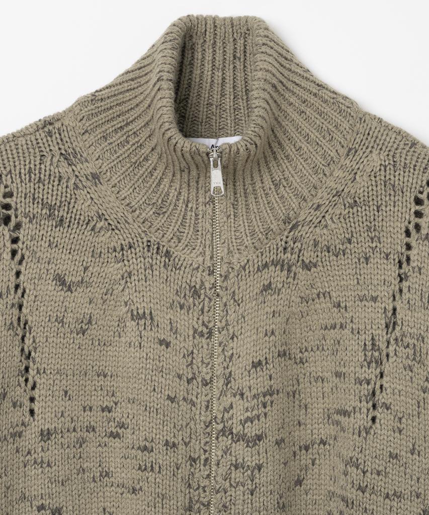 Millo Archive Dust High-Neck Full Zip-Up [Khaki Brown]