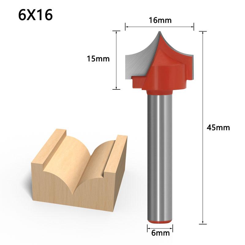 Utensili CNC con gambo da 1pc 6mm utensili da taglio shaker con punta tonda in metallo duro solido per la lavorazione del legno