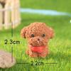 3 Pcs Cute Cartoon Bib Puppy Mini Resin Figurines Garden Moss Miniature Landscape DIY Ornament Car Desktop Dog Animal Decorations