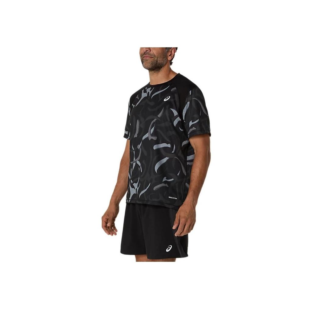 Asics SS25 Logo Running Comfortable Breathable Short Sleeve T-Shirt Men Tops Black 2011D092-001