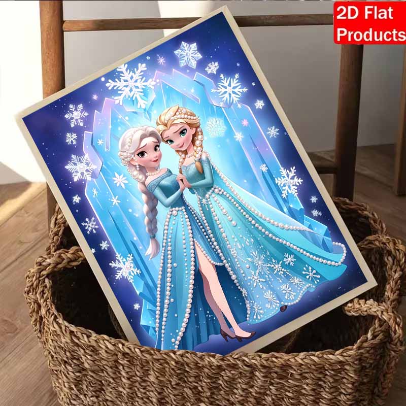 Disney Pearl Painting Elsa Anna Ice Palace DIY Pearl Painting Gem Art Pearl Dot Painting Picture Crafts Adult Beginner Gifts Home Decor