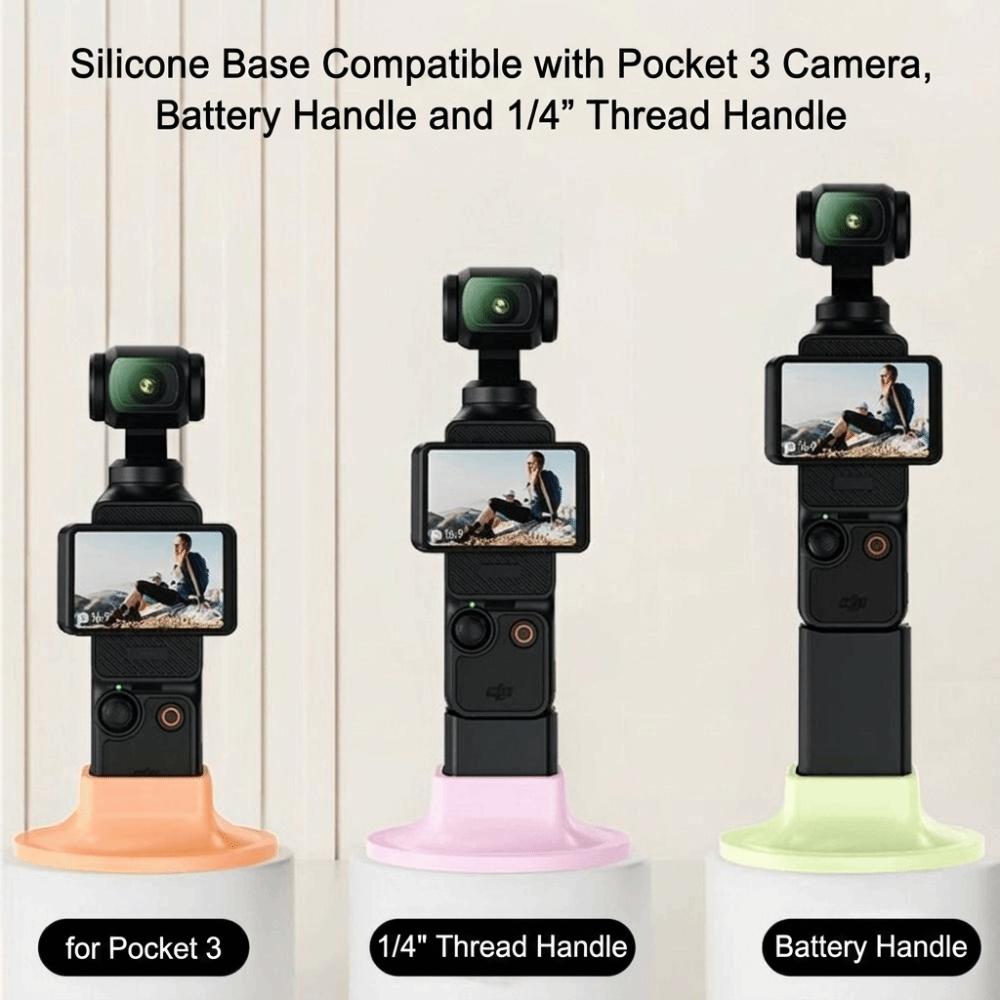 Anti Slip Silicone Base Colorful Camera Accessories for DJI Osmo Pocket 3/4 Travel Filming