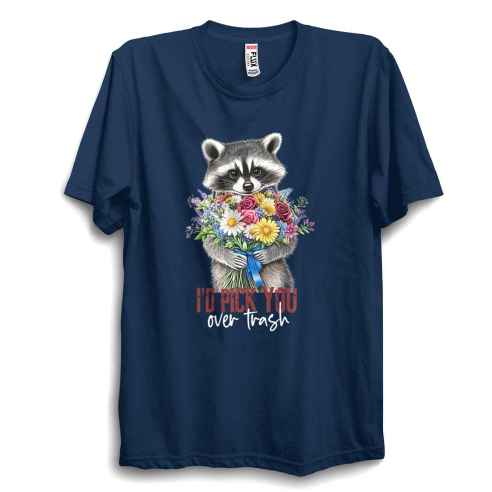 Valentines Raccoon Cute T Shirt Funny Love Tee Unisex Animal Gift S