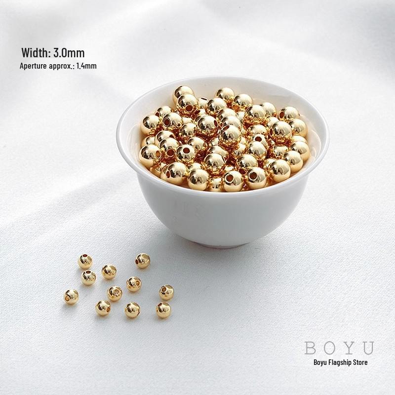 Copper-Plated 18k Gold Beads: DIY Bracelet, Spacer, and Matching Beads for Handmade Jewelry.