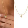 CARLIDANA Fine Jewelry Charms Hot Birthstone Necklace Fashion Simple Zircon Stainless Steel Necklace Christmas Birthday Gift