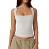 Nuovo Top Elegante Versatile alla Moda Multicolore Largo per Pendolari per Primavera ed Estate T-Shirt Senza Maniche Canottiera Gilet da Donna