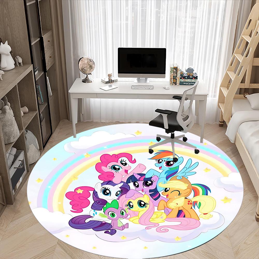 1pc My Little Pony Office Round Area Rug, Under Office Chairs Bedroom Living Room Home Decor  A1022163