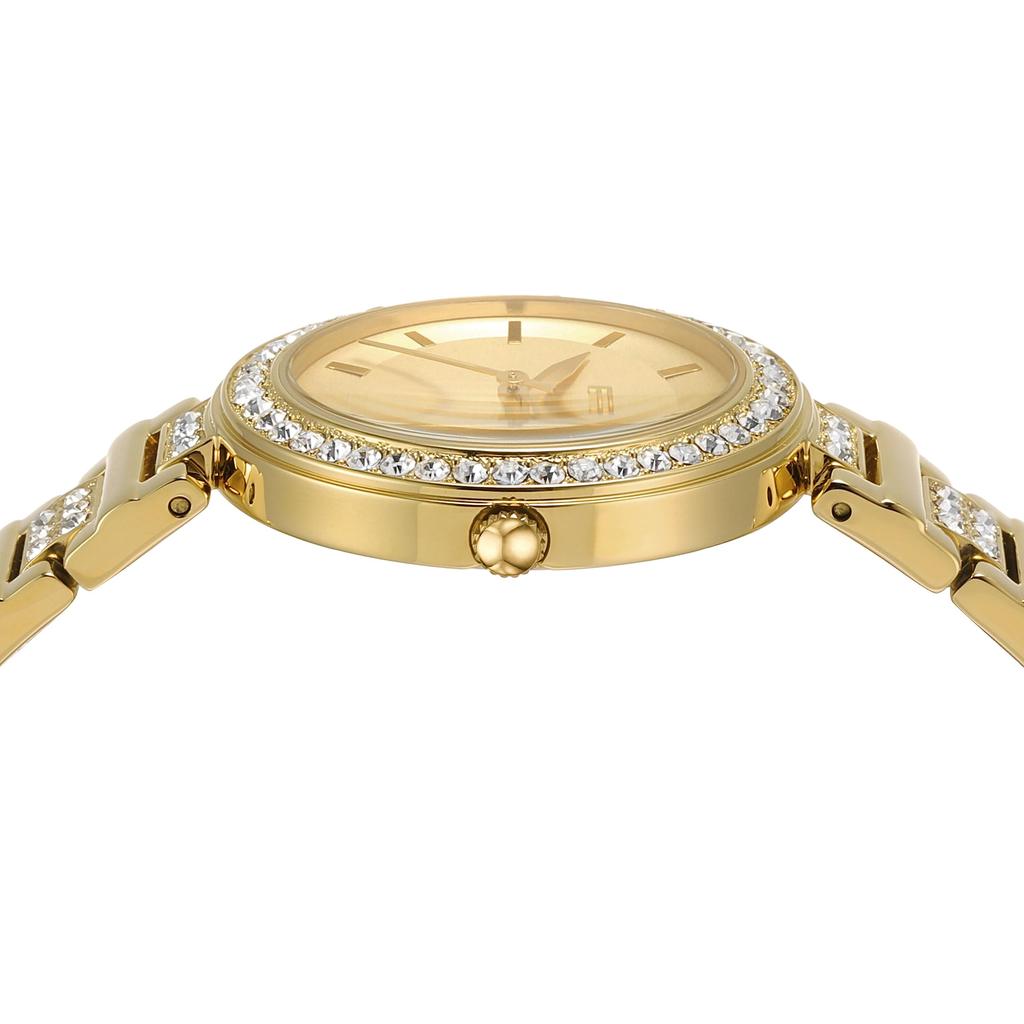 KARLI Set Scatola Braccialetto Orologio in Acciaio Inossidabile Tre Lancette Dorato &