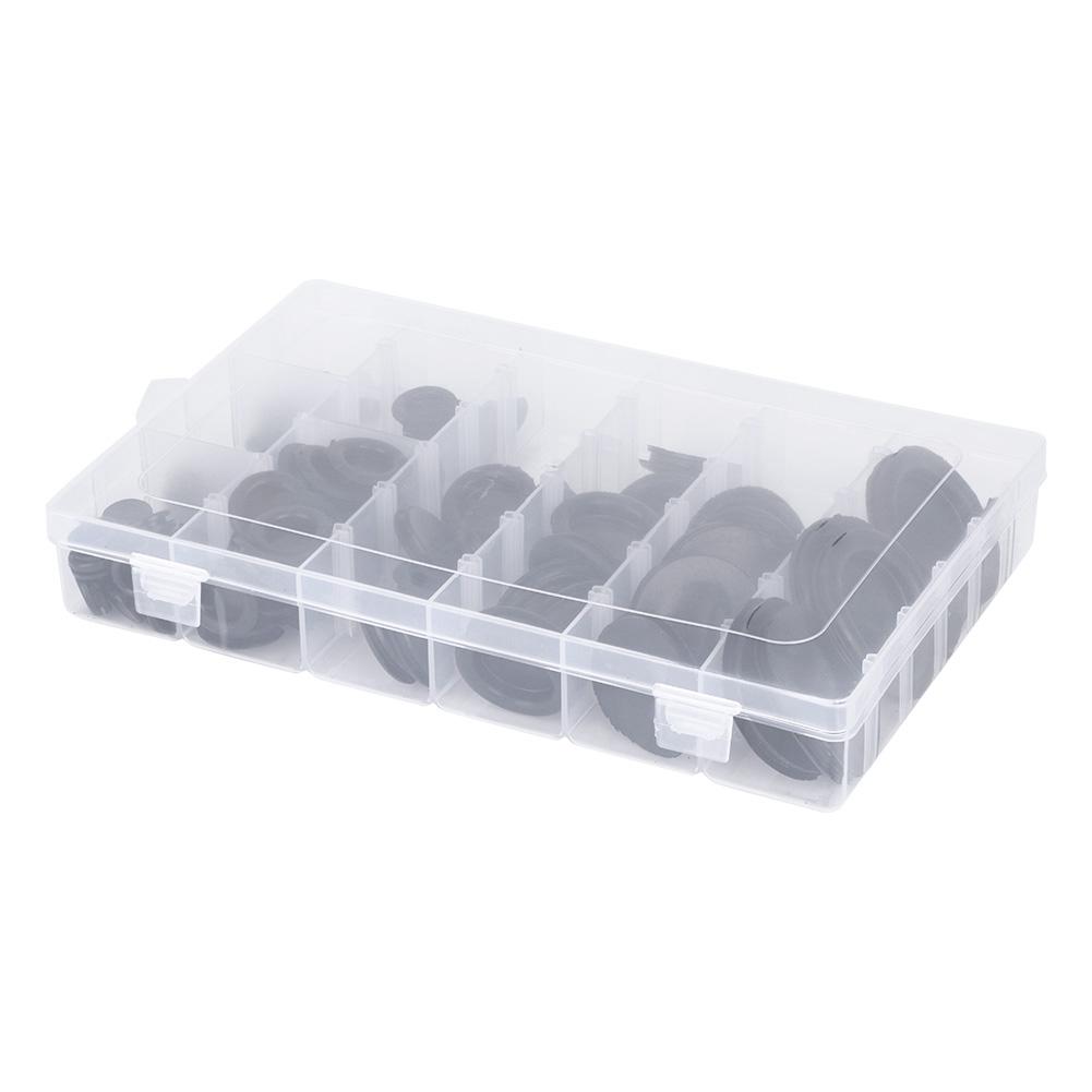 

130pcs Rubber Grommet Sealing Gasket Rings Assortment for Wire Cable Protection 6 50mm 0.2 2in