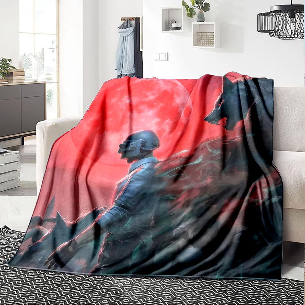 PUBG Flannel Blanket, High quality Comfortable for All Seasons, Home Decor, Warmth and Comfort