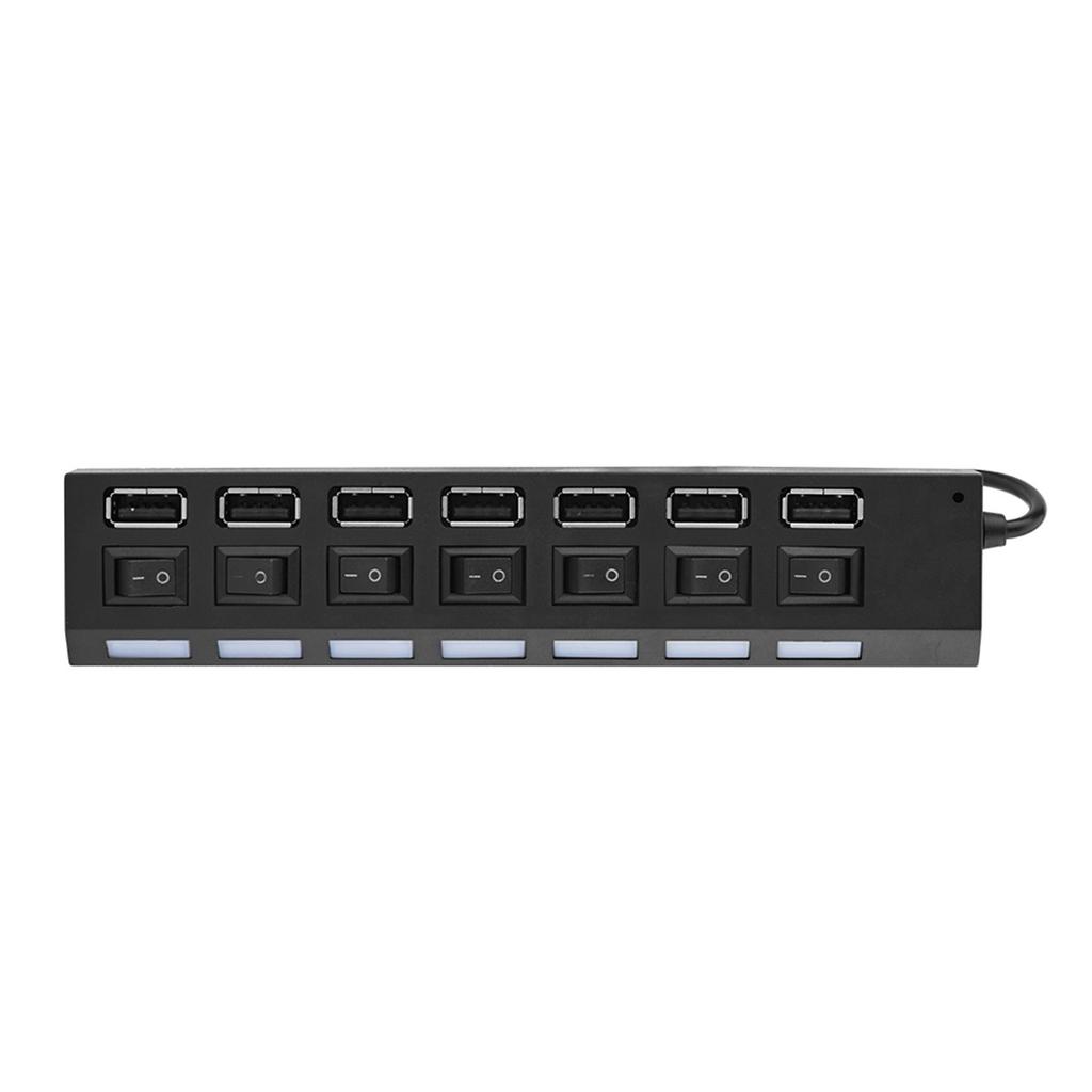 480 Mbit/s 7-Port USB-Hub Konfliktfrei Plug & Play 7-Port USB 2.0 Hub für Maus Drucker Scanner