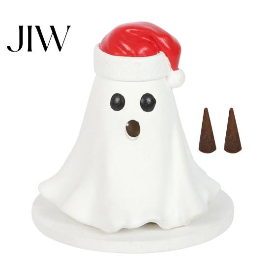 Incense Burner for Home Resin Ghost Burner, Christmas Hat Holder, with Halloween Decor Cones, Cone Holder Yoga Room Housewarming Presents