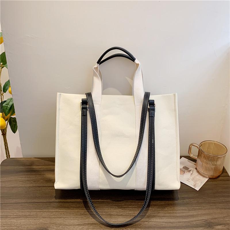 Retro-Tasche Damen neue Mode Tragetasche Student Canvas Schultertasche Damen Umhängetasche groß