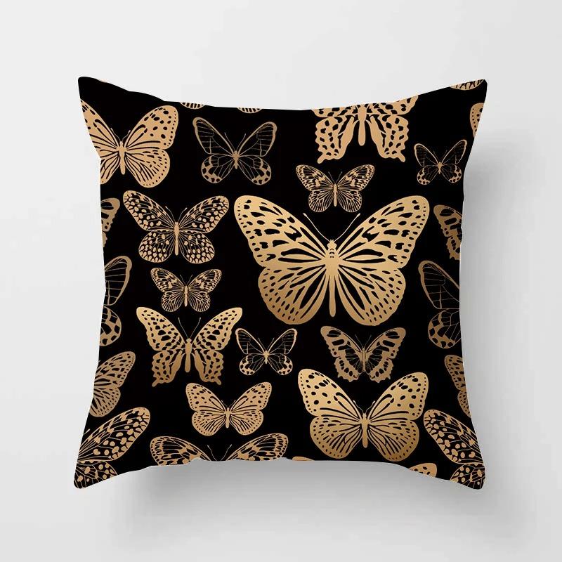Colorful Flower Butterfly Pillowcase Office Living Room Car Ornaments Home Pillowcase