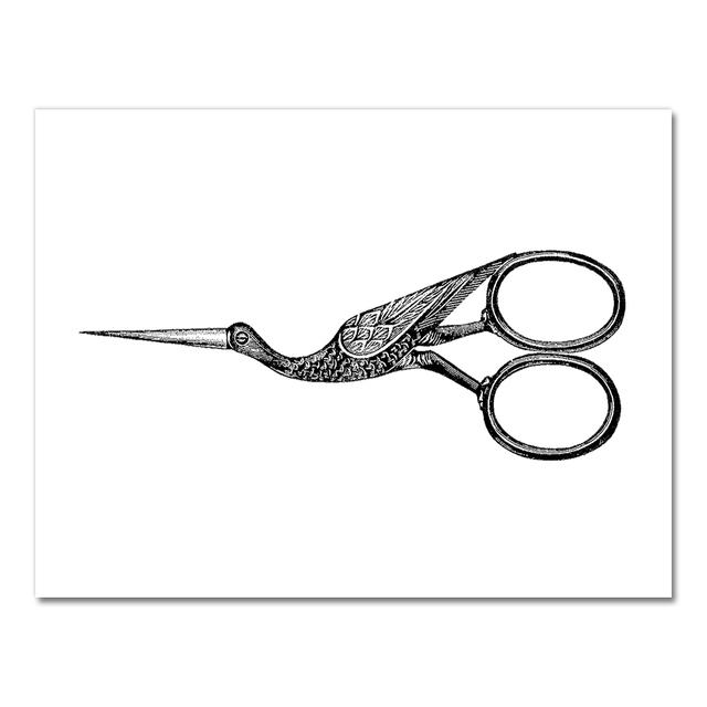 Sewing Print Fashion Wall Art Picture Room Wall Decor , Vintage Fashion Sewing Machine Poster Model Mannequin Canvas Painting No Frame