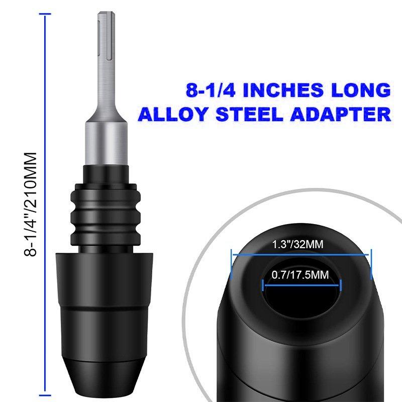 1Pc SDS Plus To SDS Max Converter Drill Adapter Rotary Hammer Adapter Tool Connector Portable Impact Bit Connector Tool