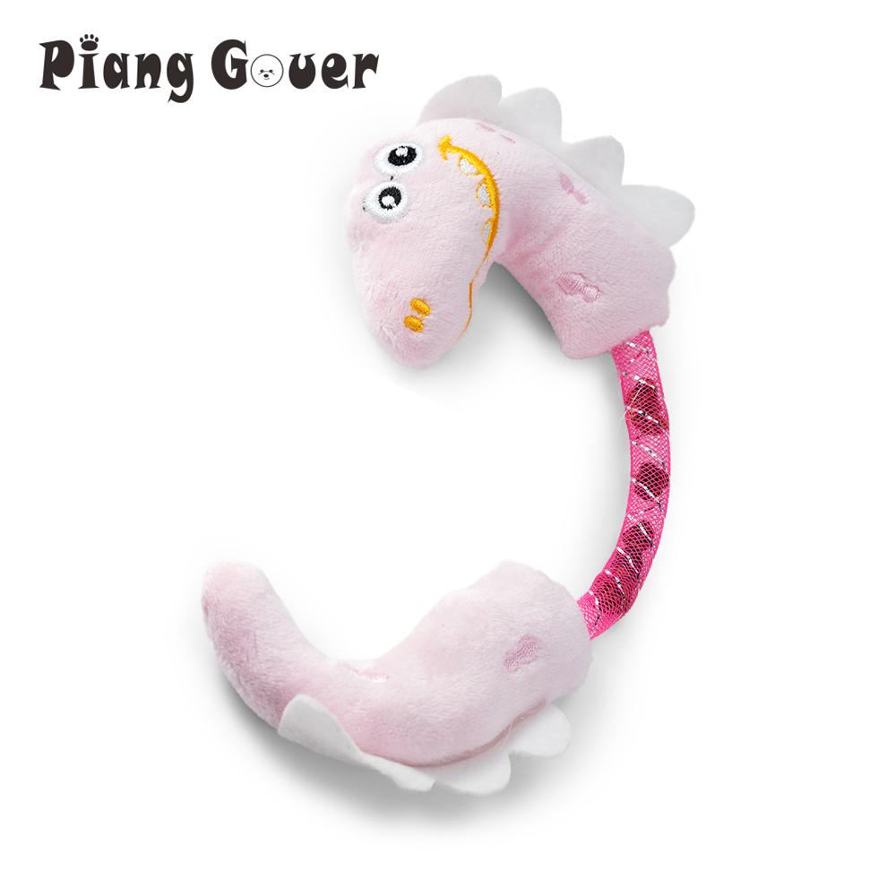 Cat Toy Plush Dinosaur Interactive Chew Plastic Tube Pet Supplies Toys