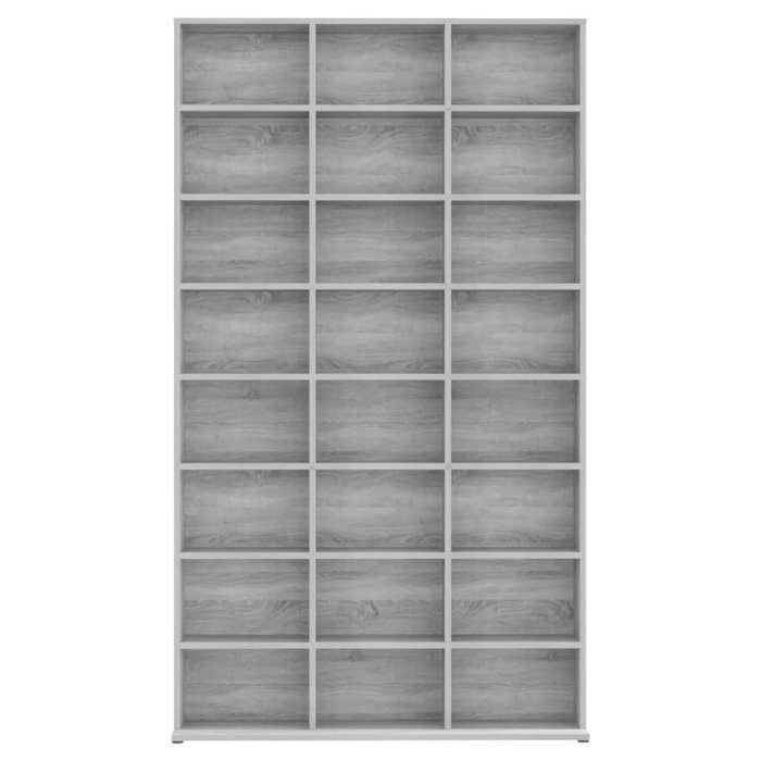 VidaXL CD Cabinet Sonoma Grey 102x23x177.5 Cm Engineered Wood 815091