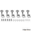 6 X 1:18 Mecanisme de acordaj electrice pentru chitară cu blocare Blocaje spate pentru corzi Mecanisme de acordaj pentru chitară complet închise (Capac plat) în Aur, Argint și Negru