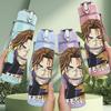 1 Stück Langhaariger Anime-Junge Grunge Porträt Druck 750 ml Tragbare Sportwasserflasche Auslaufsicher Fitnessstudio Outdoor Reise Trinkbecher